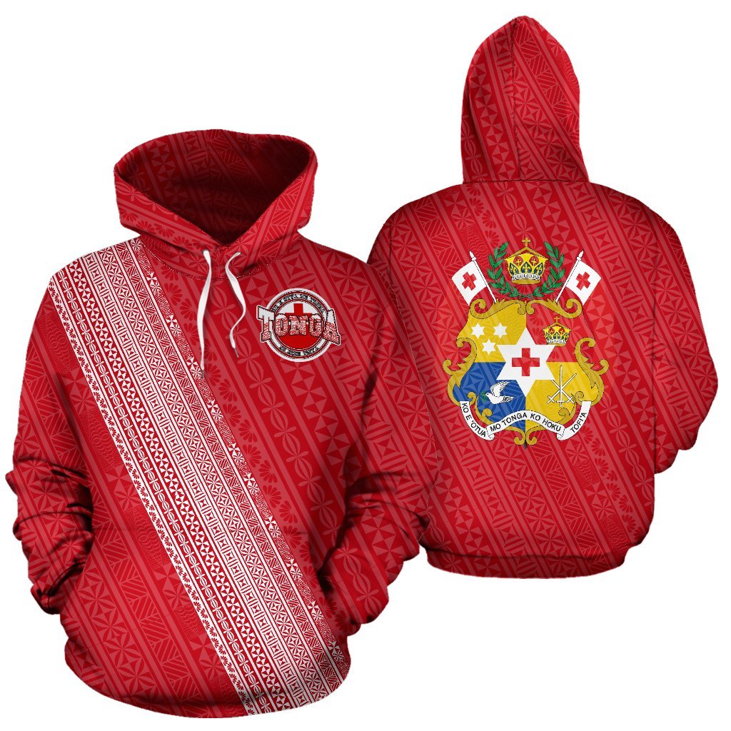 Tonga Patern And Flag (Women/ Men) Hoodie - Vibe Hoodie Shop