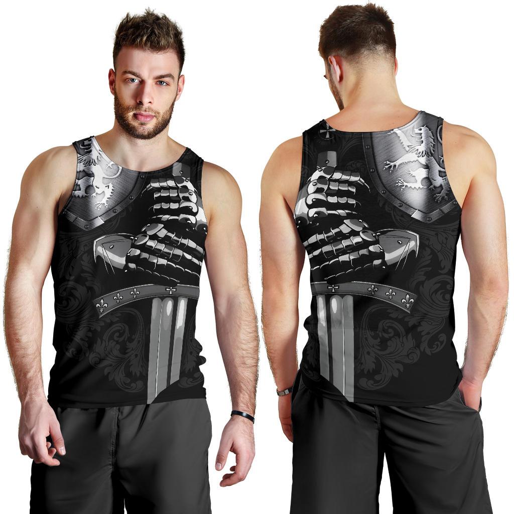 Scotland Men's Tank Top - Scottish Lion Armor - Vibe Hoodie Shop