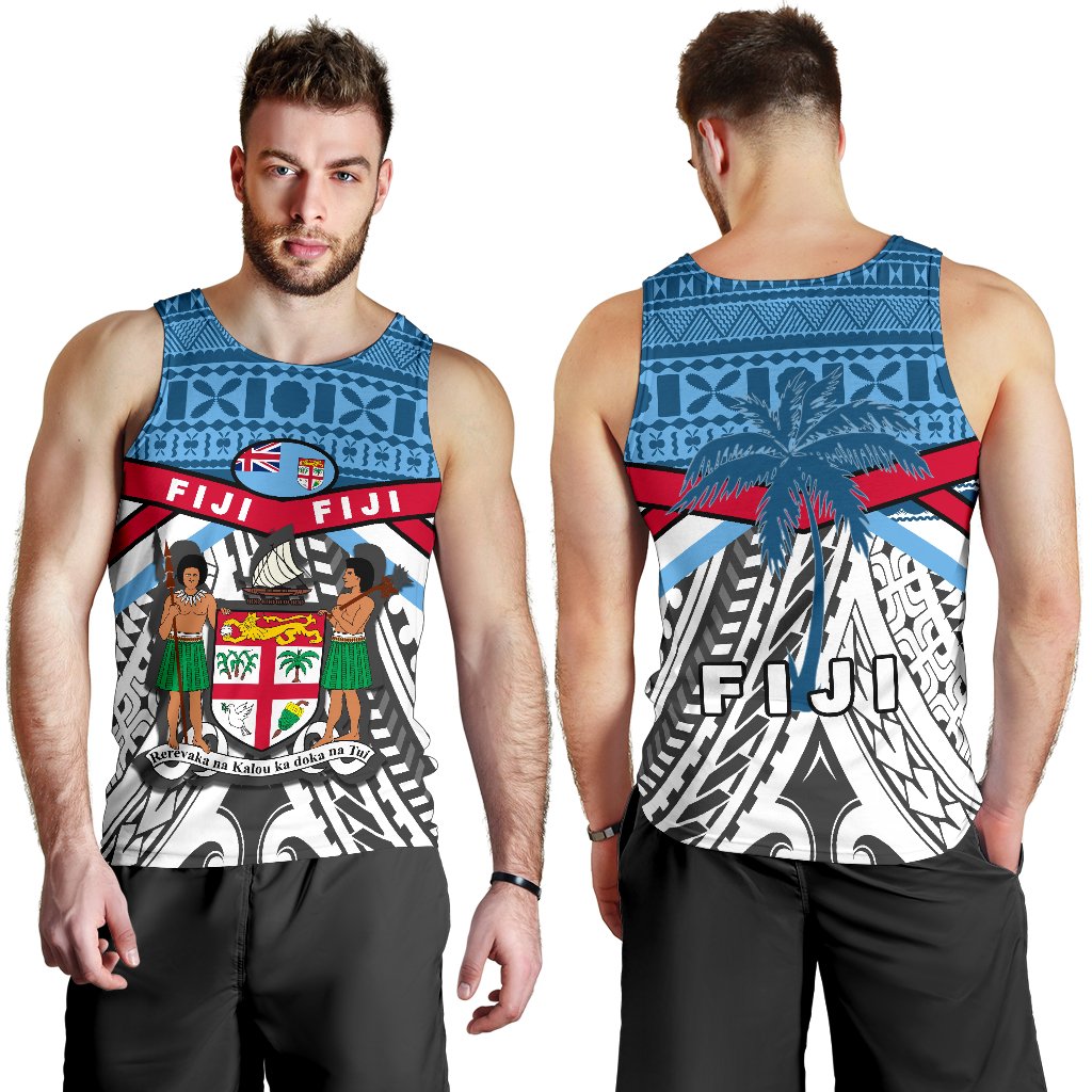 Fiji Rugby Men Tank Top Tapa Cloth - Vibe Hoodie Shop