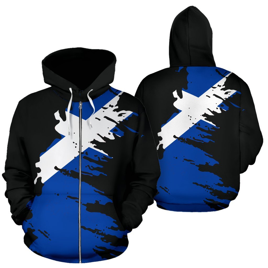 Scotland Hoodie Zip - Up Painting - Vibe Hoodie Shop