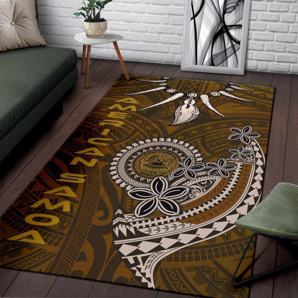 American Samoa Area Rugs - Polynesian Boar Tusk - Vibe Hoodie Shop