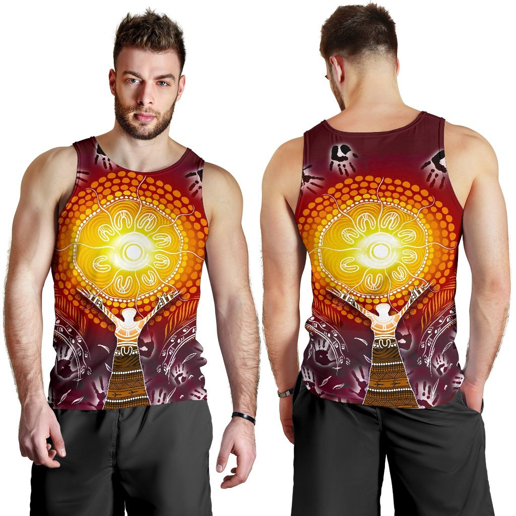 Men's Tank Top - Australian Aboriginal NAIDOC Week - Because Of Her, We Can - Vibe Hoodie Shop