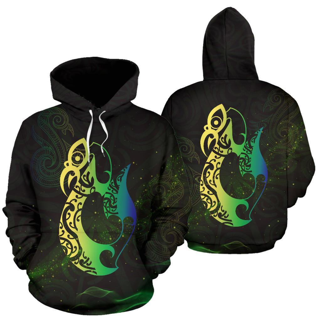 Light Maori Manaia New Zealand Hoodie - Green - Vibe Hoodie Shop