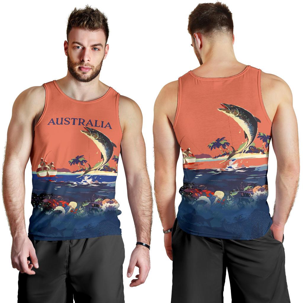 Men Tank Top - Fishmen Mens Tank Australia - Vibe Hoodie Shop