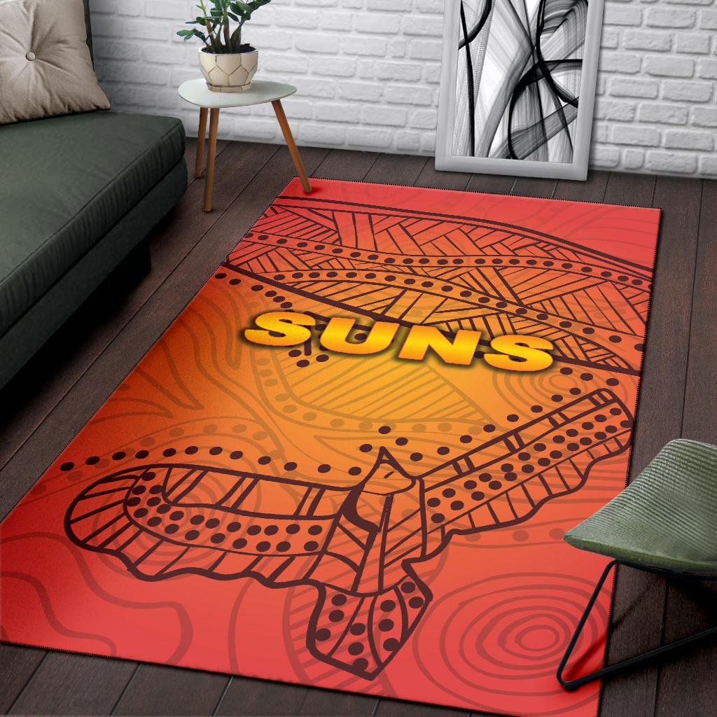 Gold Coast Area Rug Suns Simple Indigenous - Vibe Hoodie Shop