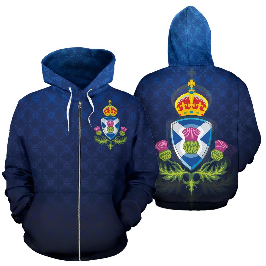 Symbol Of Scotland Zipper Hoodie - Vibe Hoodie Shop