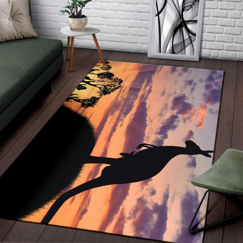 Area Rug - Kangaroo Rug Sunset - Vibe Hoodie Shop