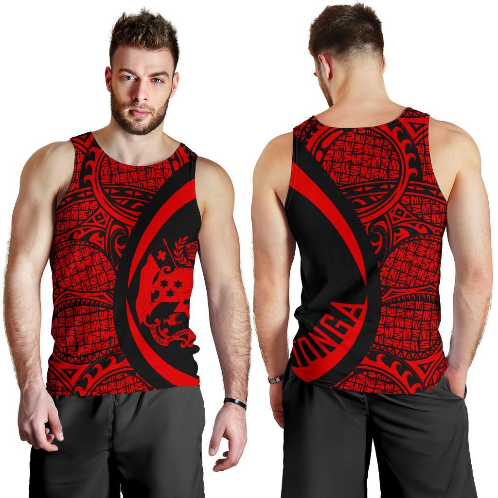 Tonga Polynesian Men's Tank Top - Circle Style 02 - Vibe Hoodie Shop