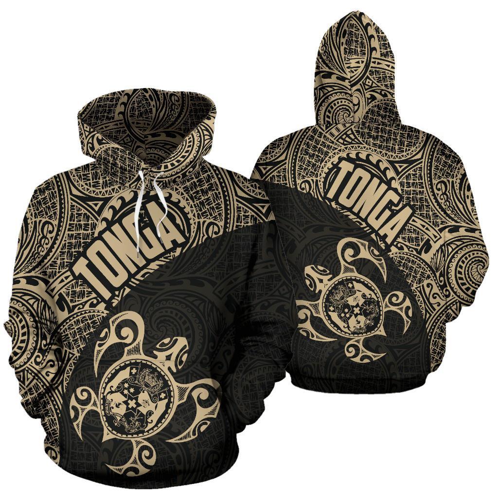 Hoodie Tonga Coat Of Arms Turtle Polynesian Pattern - Vibe Hoodie Shop