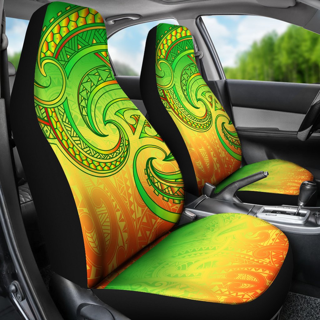 New Zealand Maori Mangopare Car Seat Covers Polynesian - Rasta - Vibe Hoodie Shop