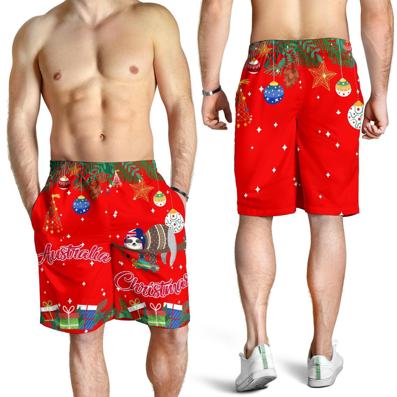 Australia Christmas Men's Short Red - Merry Christmas - Vibe Hoodie Shop