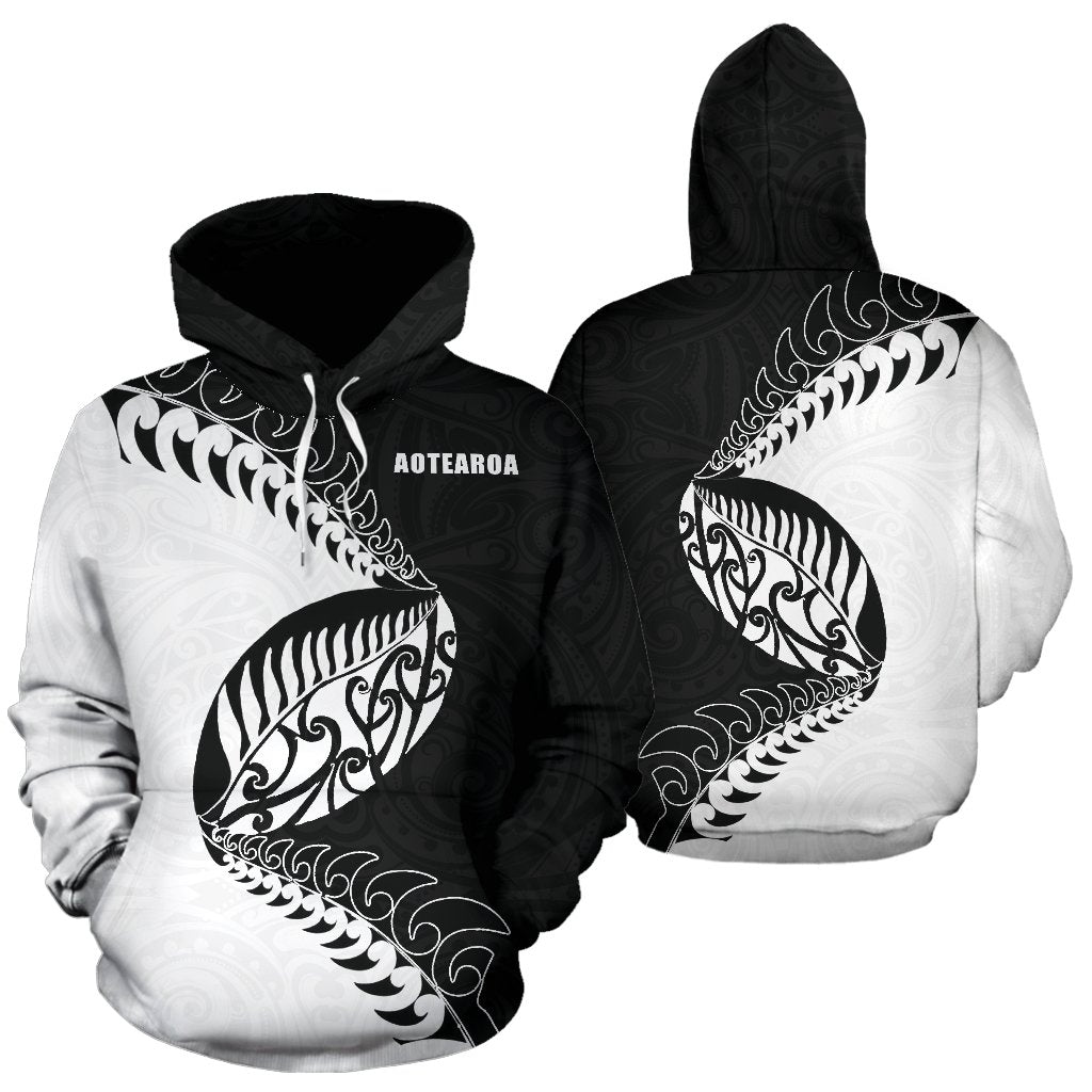 New Zealand Rugby Hoodie, Aotearoa Rugby Fern Pullover Hoodie - Vibe Hoodie Shop