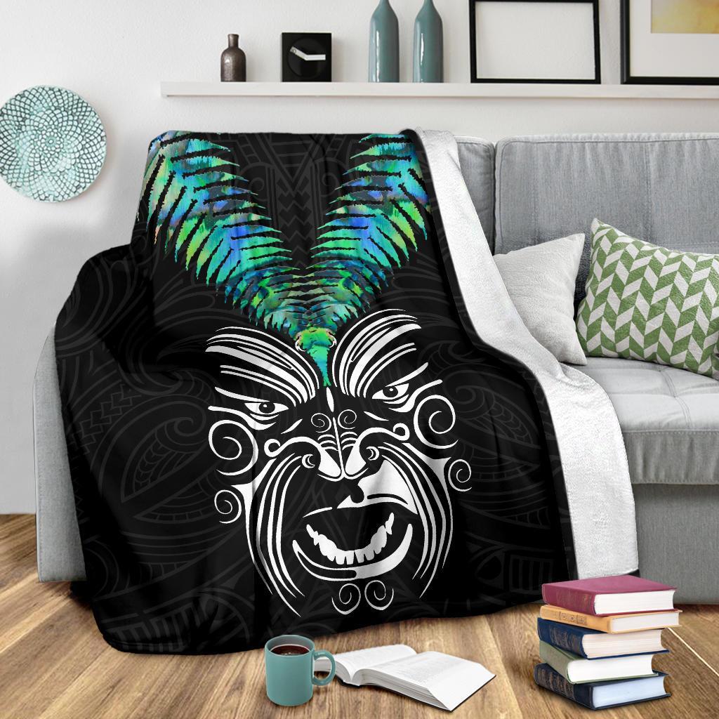 New Zealand Maori Moko Premium Blanket Paua Shell - Vibe Hoodie Shop