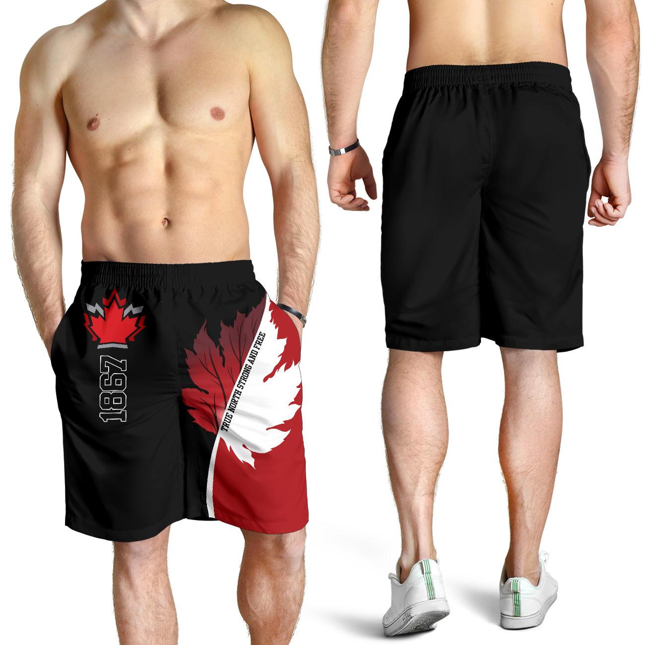 Canada Strong And Free Men's Shorts - Vibe Hoodie Shop