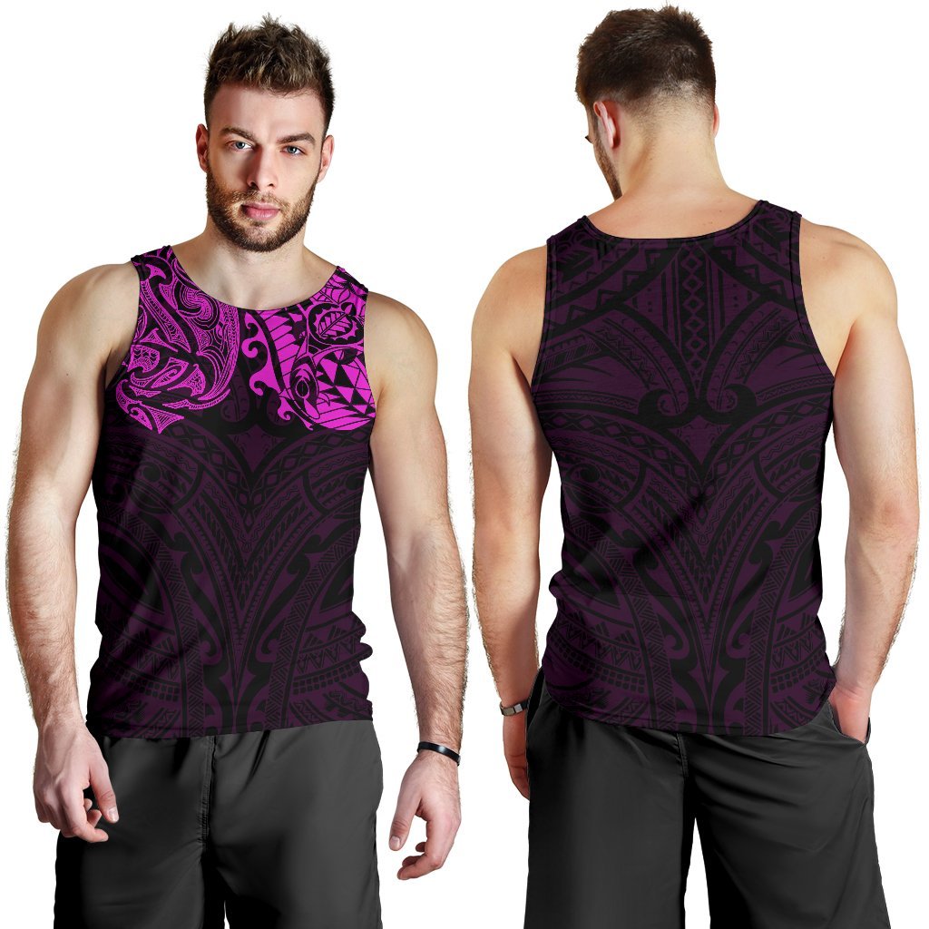 New Zealand Men's Tank Top, Maori Polynesian Tattoo Purple - Vibe Hoodie Shop