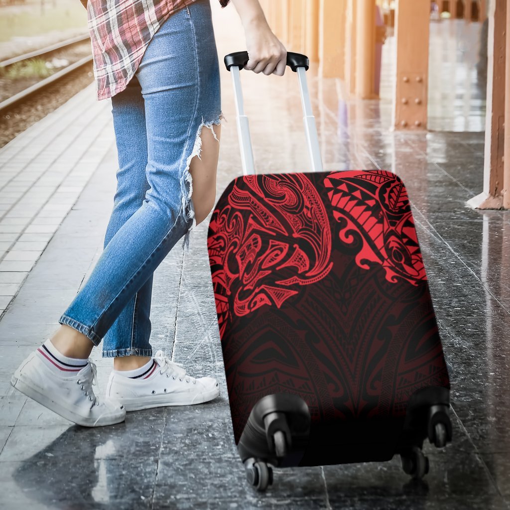 New Zealand Luggage Covers, Maori Polynesian Tattoo Red - Vibe Hoodie Shop