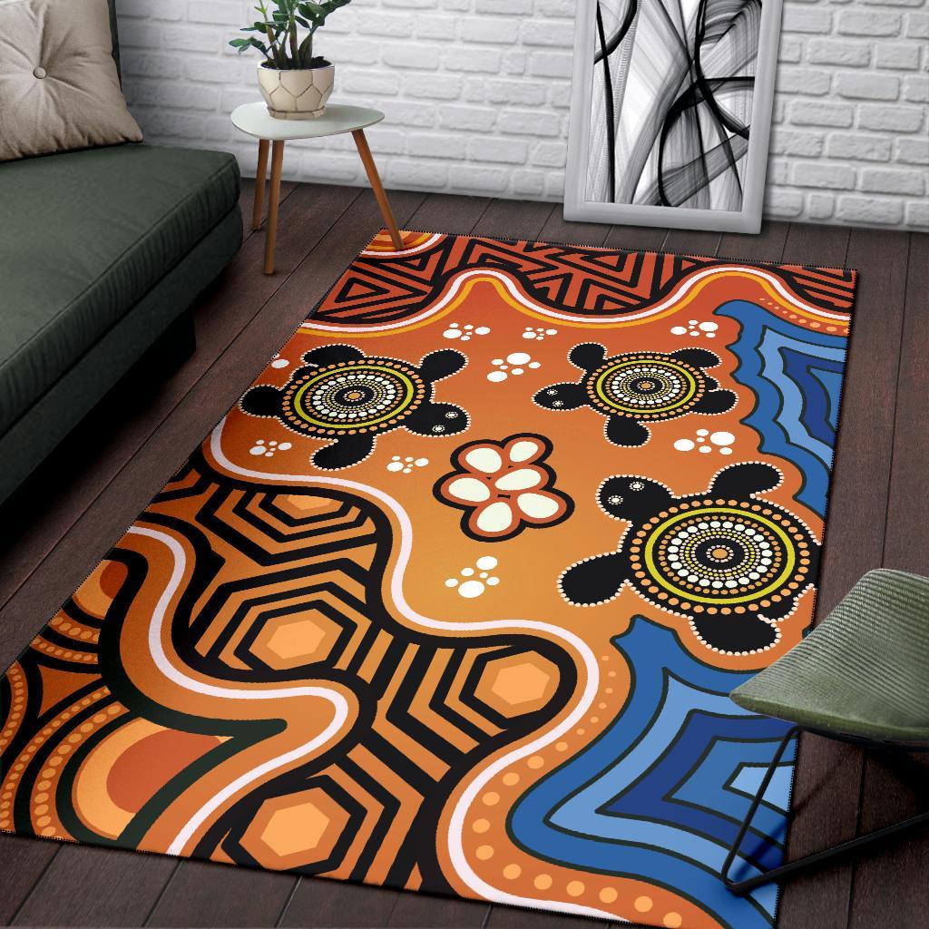 Aboriginal Area Rug - Indigenous Art Patterns Ver04 - Vibe Hoodie Shop