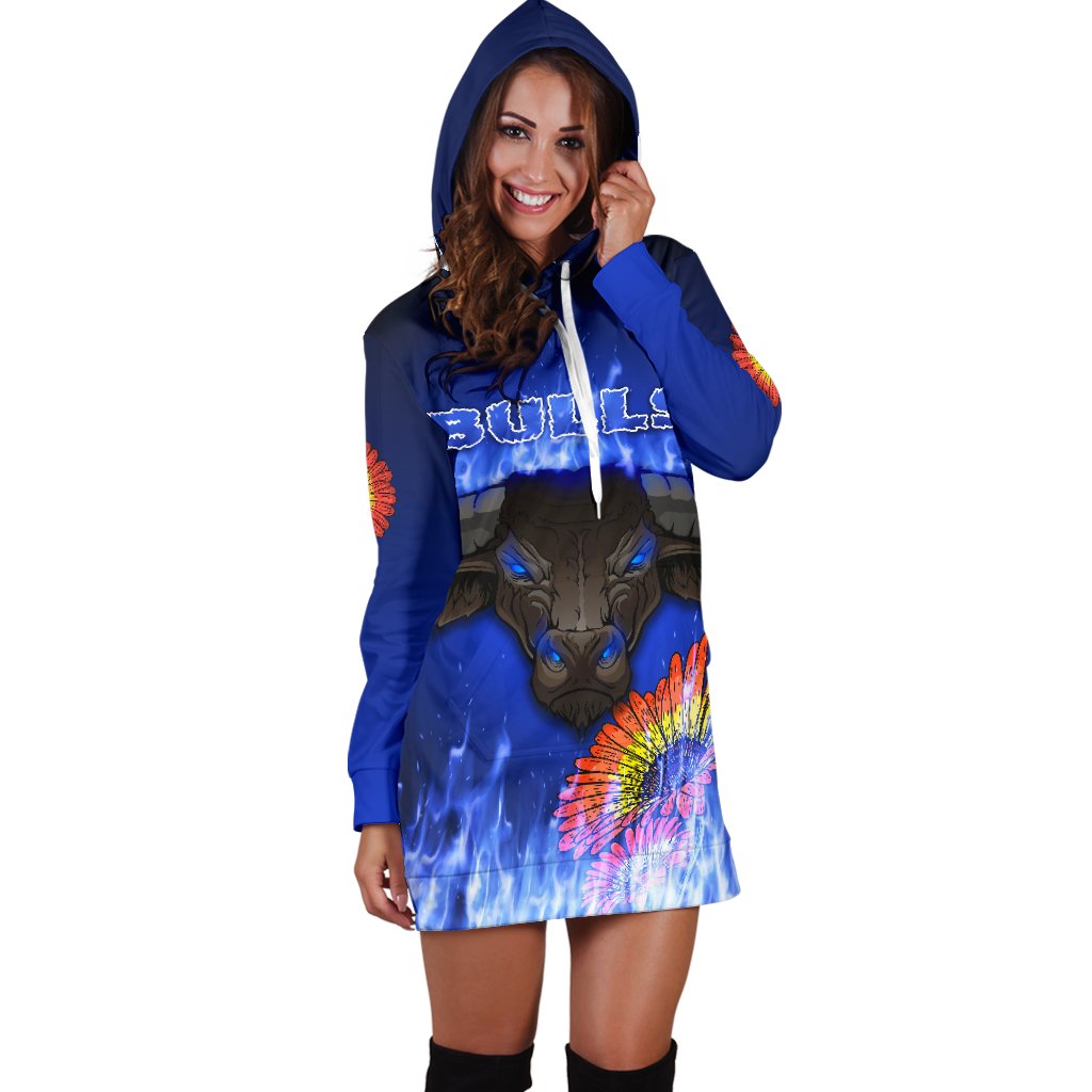 Blue Super Rugby Hoodie Dress Bulls Barberton Daisy - Vibe Hoodie Shop