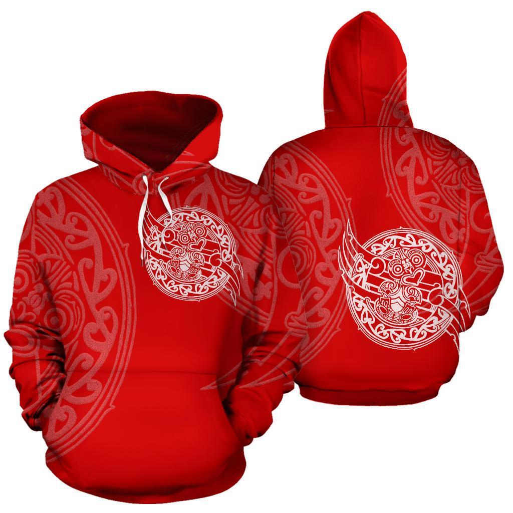 Maori Tiki New Zealand Hoodie Red - Vibe Hoodie Shop