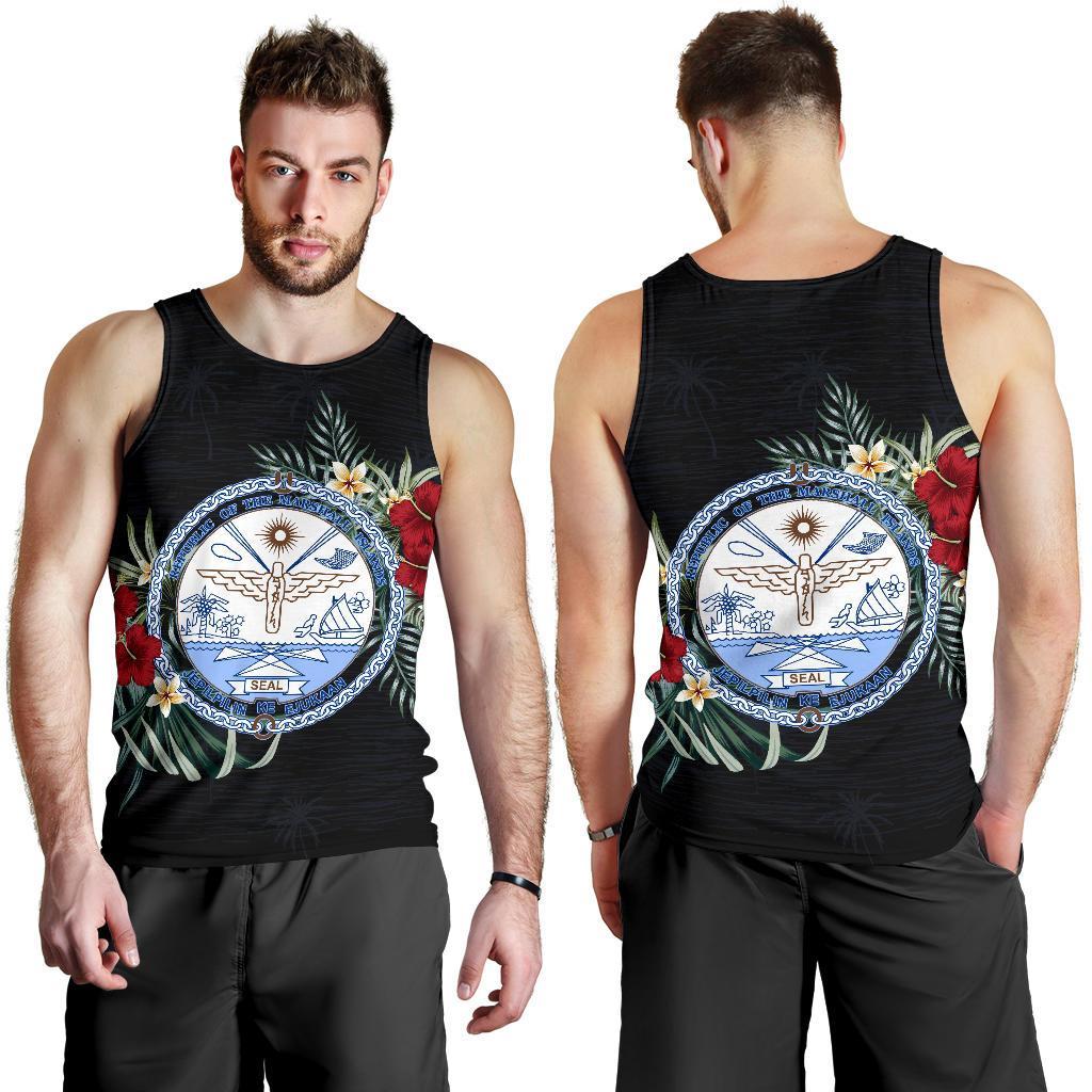 Marshall Islands Hibiscus Men's Tank Top - Vibe Hoodie Shop