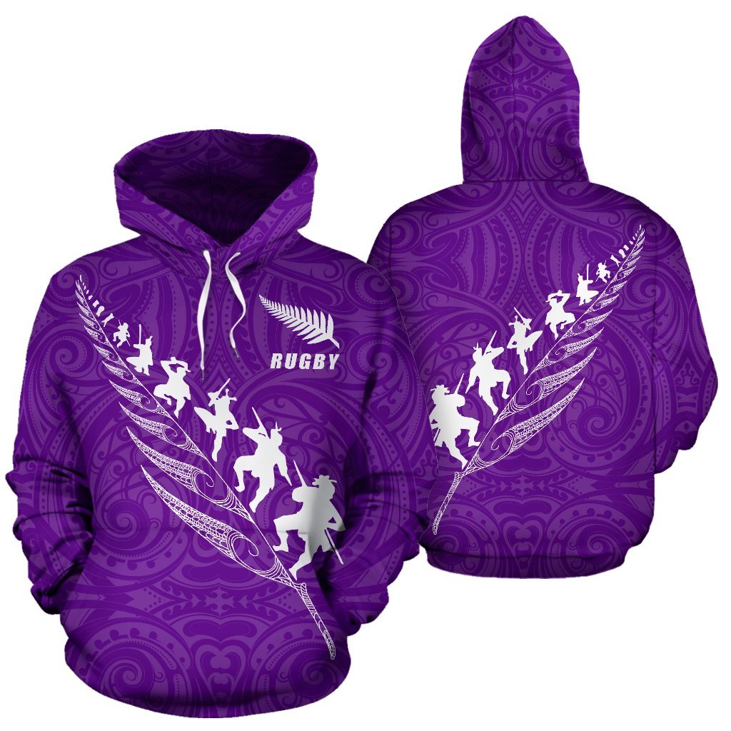 New Zealand Rugby Hoodie, Haka Fern Pullover Hoodie - Vibe Hoodie Shop