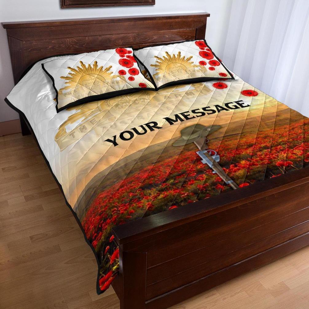 Custom ANZAC Day 2021 Quilt Bed Set - We Will Remember Them - Vibe Hoodie Shop