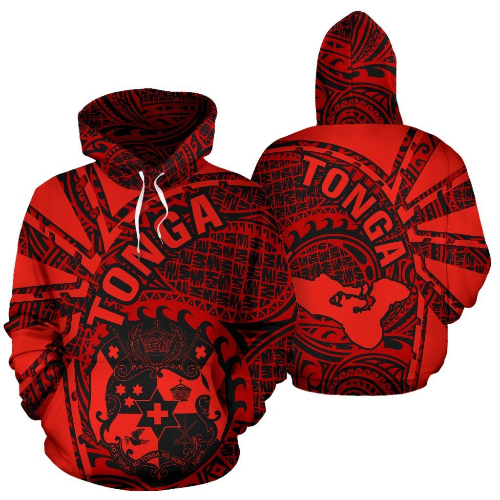 Hoodie Tonga Polynesia - Tornado Style Red - Vibe Hoodie Shop