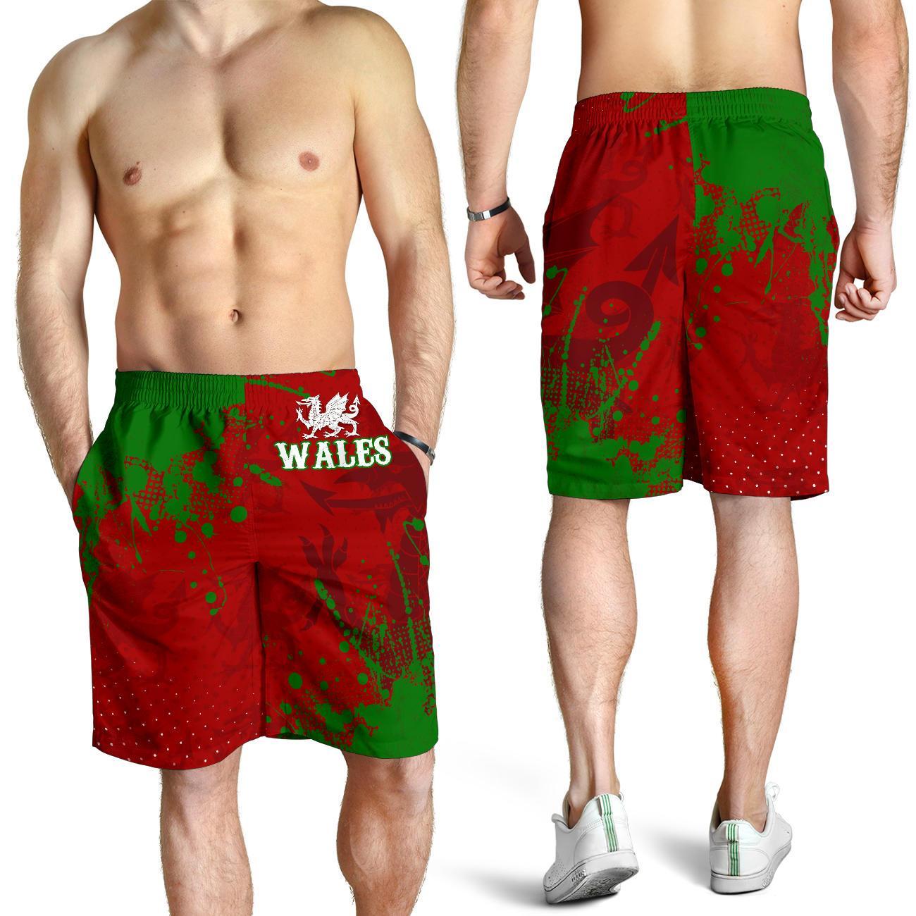 Wales Men's Shorts - The Great Cymru - Vibe Hoodie Shop