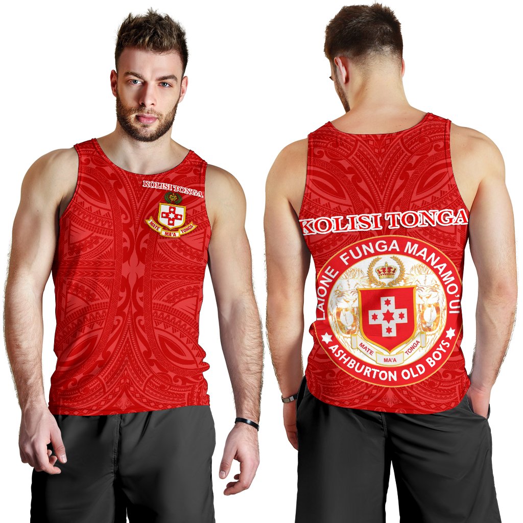 Kolisi Tonga Men's Tank Top Mate Ma'a Tonga Unique Rugby Style - Vibe Hoodie Shop