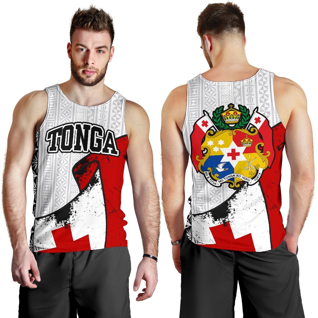 Tonga Special White Men's Tank Top - Vibe Hoodie Shop