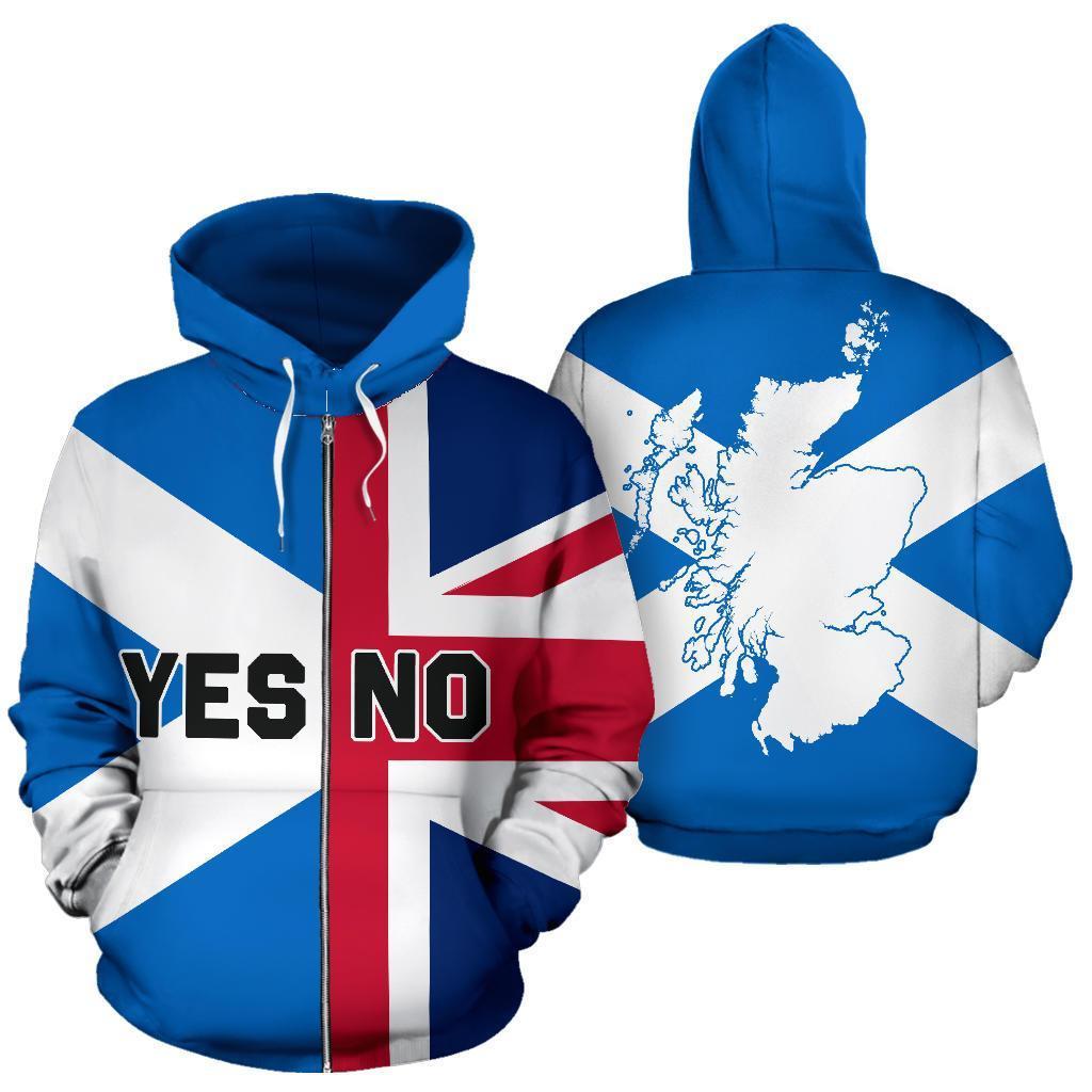 Scotland Zip Hoodie Scottish Independence - Vibe Hoodie Shop