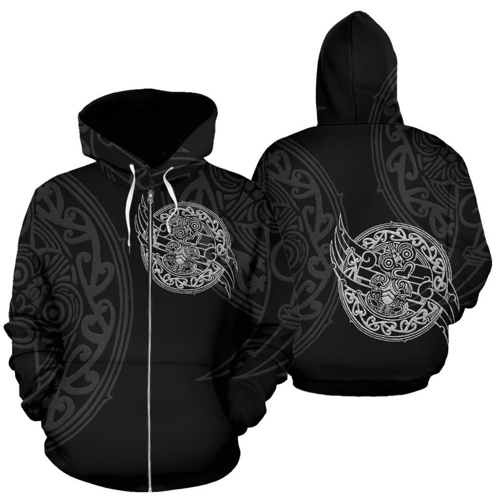 Maori Tiki New Zealand Zip Up Hoodie - Vibe Hoodie Shop