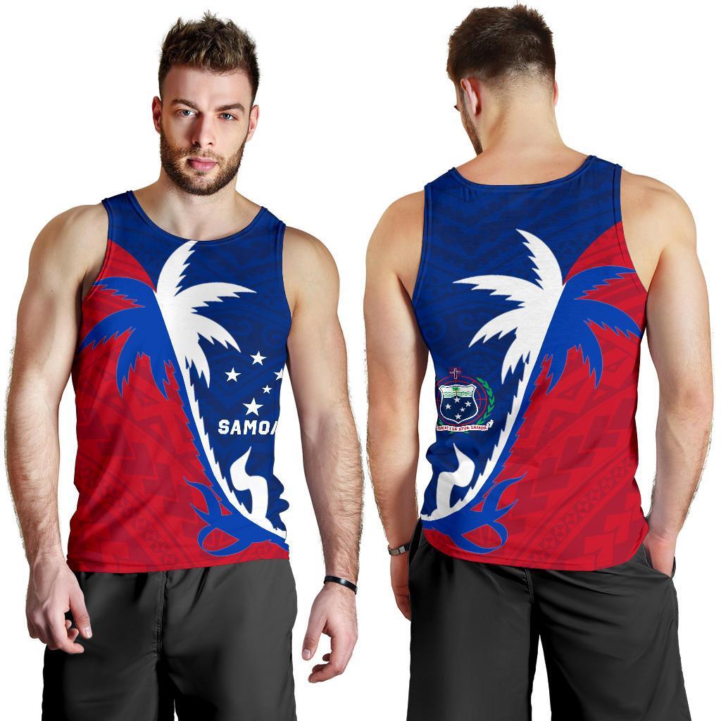 Samoa Coconut Tree Men's Tank Top - Vibe Hoodie Shop