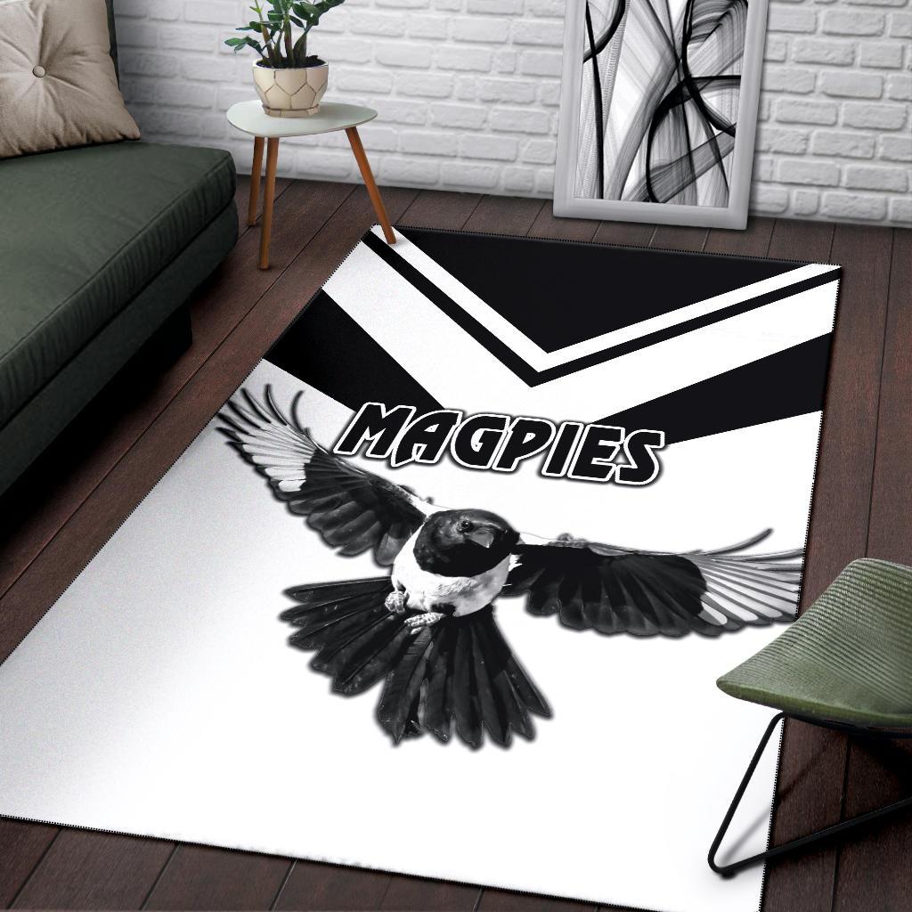 Western Suburbs Magpies Area Rug Original Style - White - Vibe Hoodie Shop