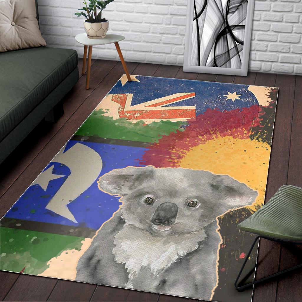 Area Rug - Flag Combination with Koala - Vibe Hoodie Shop