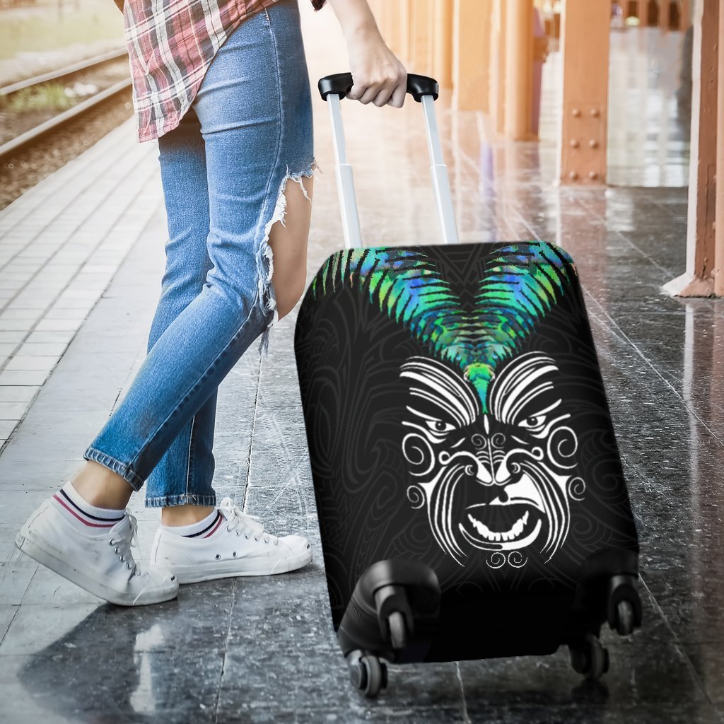 New Zealand Maori Moko Luggage Covers Paua Shell - Vibe Hoodie Shop