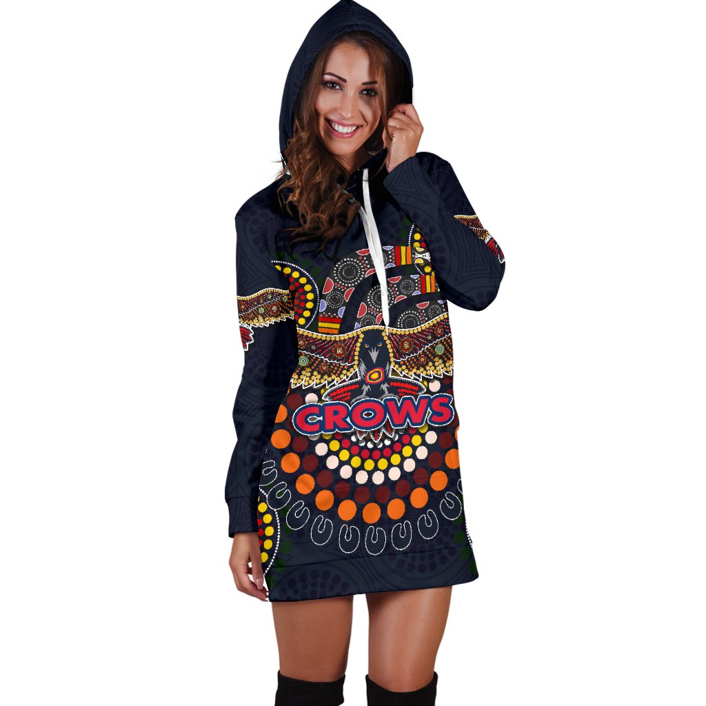 Adelaide Hoodie Dress Indigenous Crows - Vibe Hoodie Shop