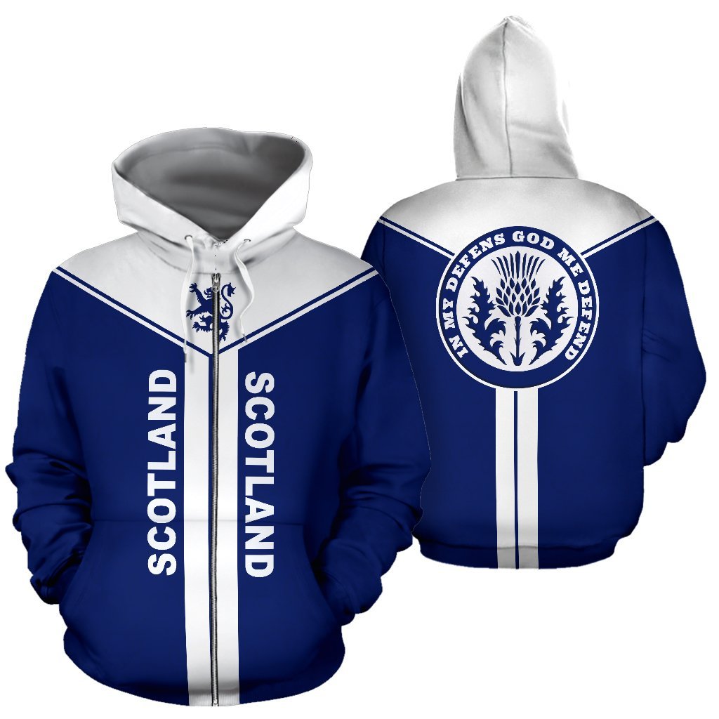 Scotland Rising Zip Hoodie - Vibe Hoodie Shop