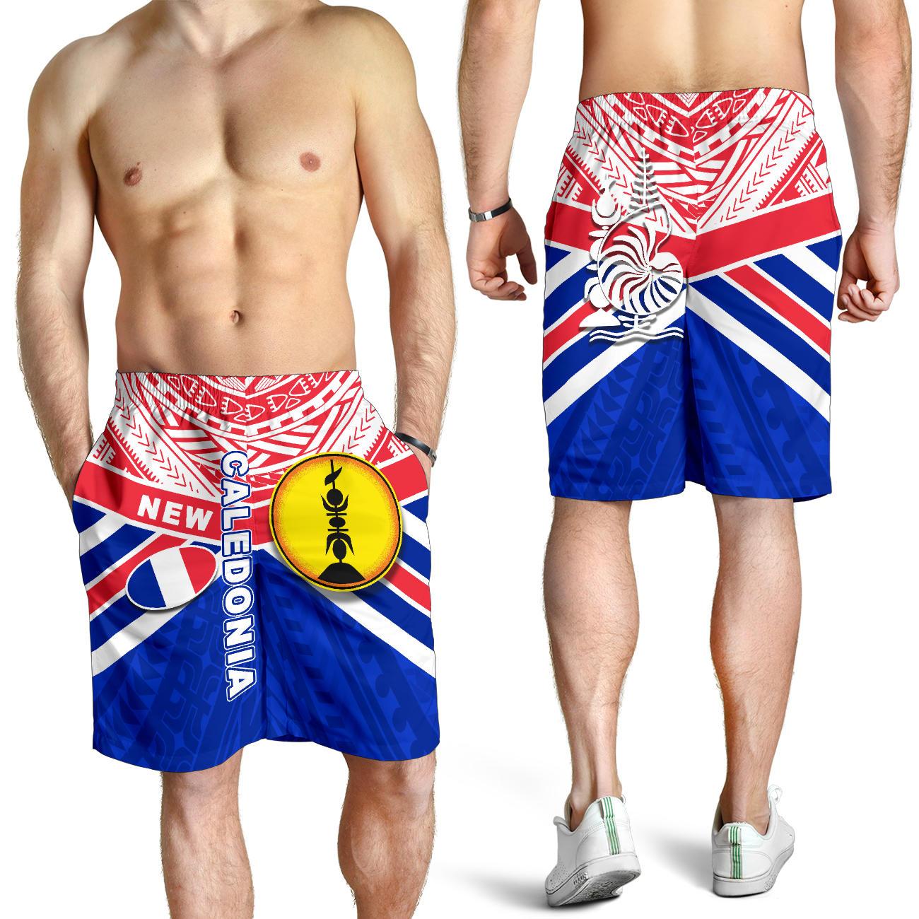 New Caledonia Rugby Men Shorts Polynesian - Vibe Hoodie Shop