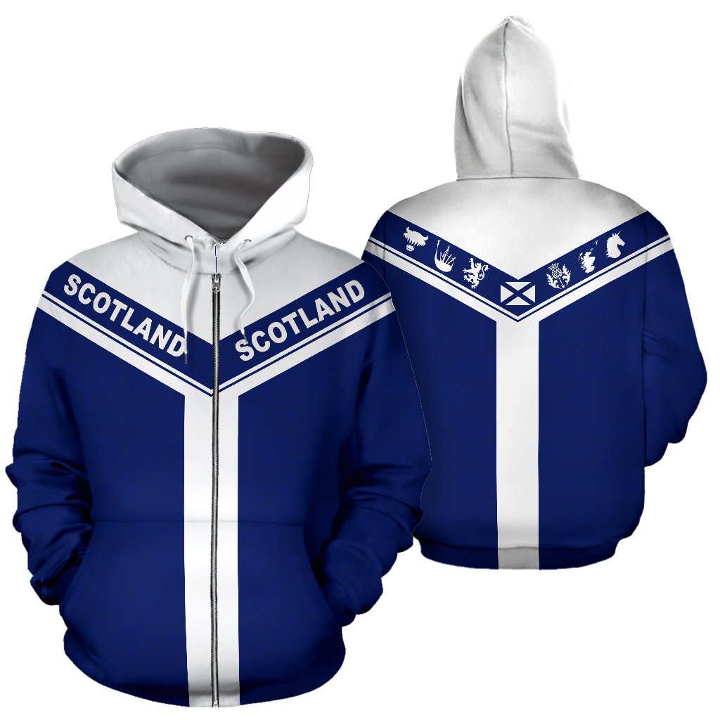 Scotland Spirit Zip Hoodie - Vibe Hoodie Shop