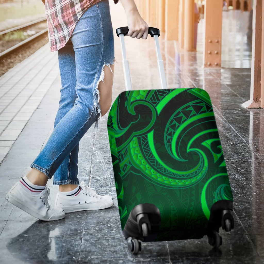 New Zealand Maori Mangopare Luggage Covers Polynesian - Green - Vibe Hoodie Shop