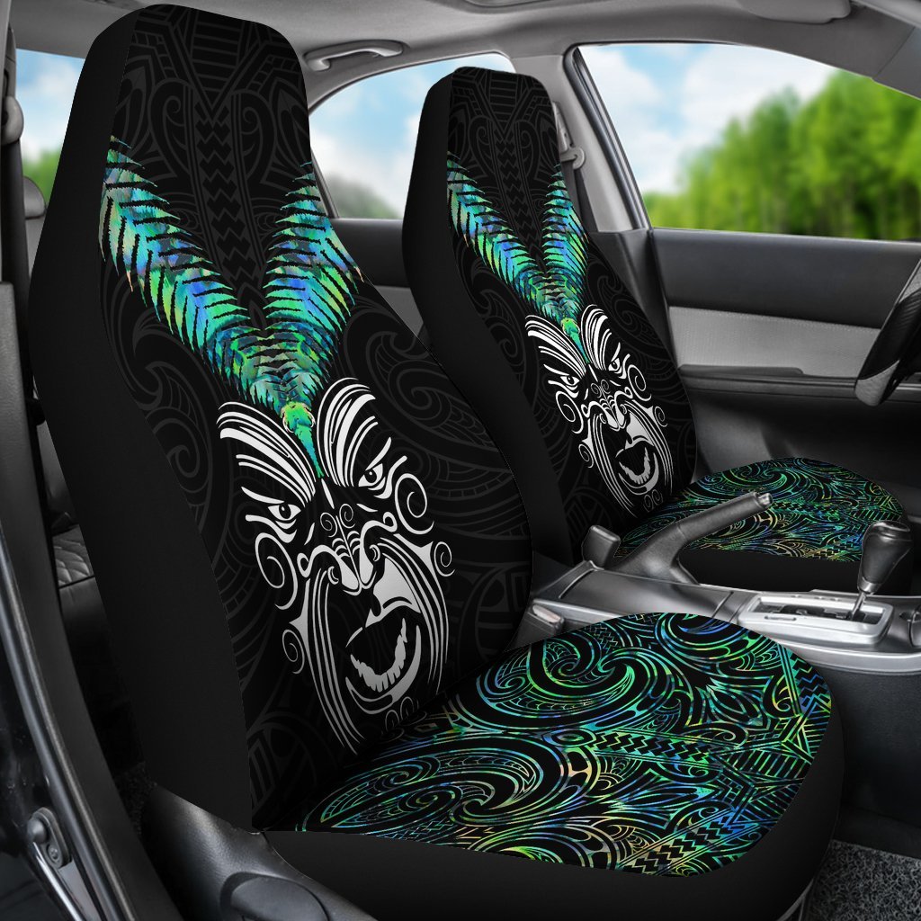 New Zealand Maori Moko Car Seat Covers Paua Shell - Vibe Hoodie Shop