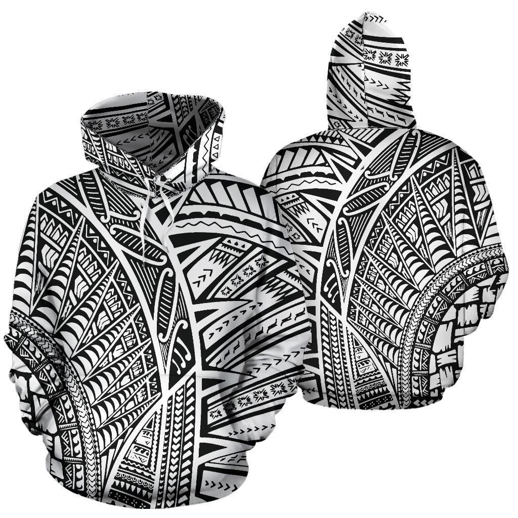 New Zealand Maori Hoodie Maori Full Tattoo All Over Hoodie - Vibe Hoodie Shop