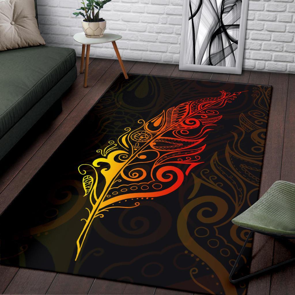 Light Silver Fern Area Rug, Sunset Vibe - Vibe Hoodie Shop