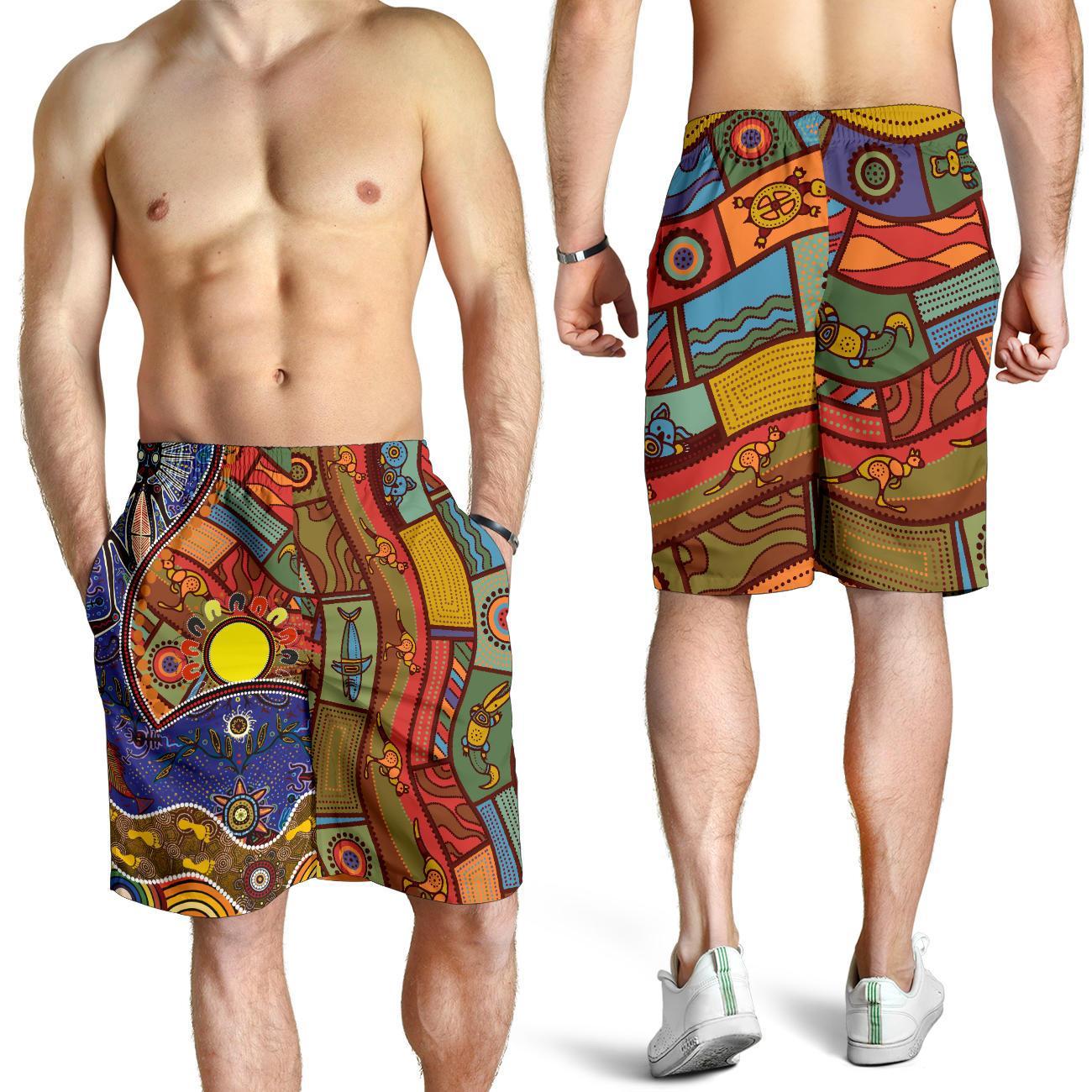 Shorts Men - Shaman People and Animals - Vibe Hoodie Shop