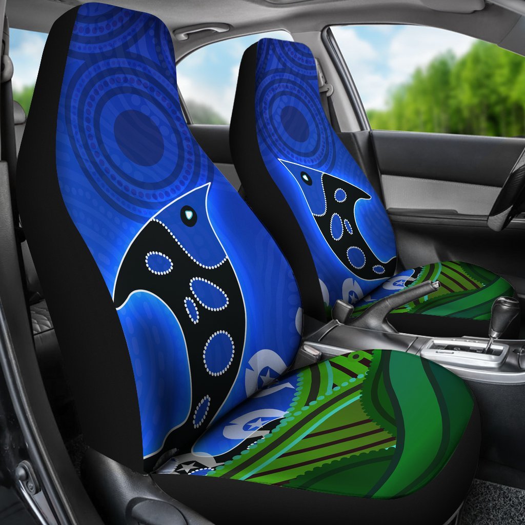 Car Seat Cover - Torres Strait Dot Patterns - Vibe Hoodie Shop