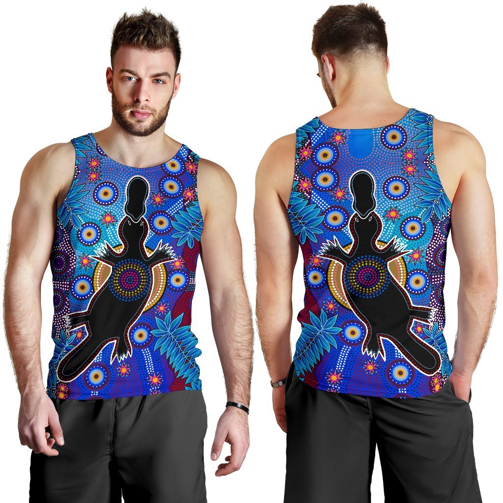 Aboriginal Men's Tank Top - Indigenous Platypus - Vibe Hoodie Shop