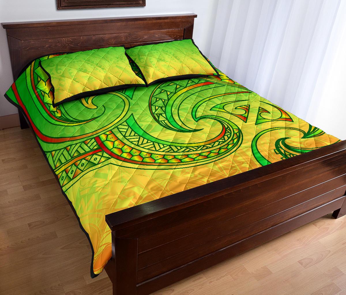 New Zealand Maori Mangopare Quilt Bed Set Polynesian - Rasta - Vibe Hoodie Shop