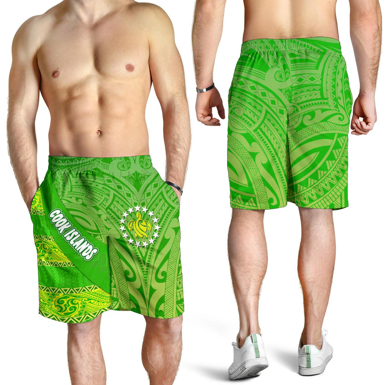 Cook Islands Men Shorts Polynesian Victorian Vibes - Vibe Hoodie Shop