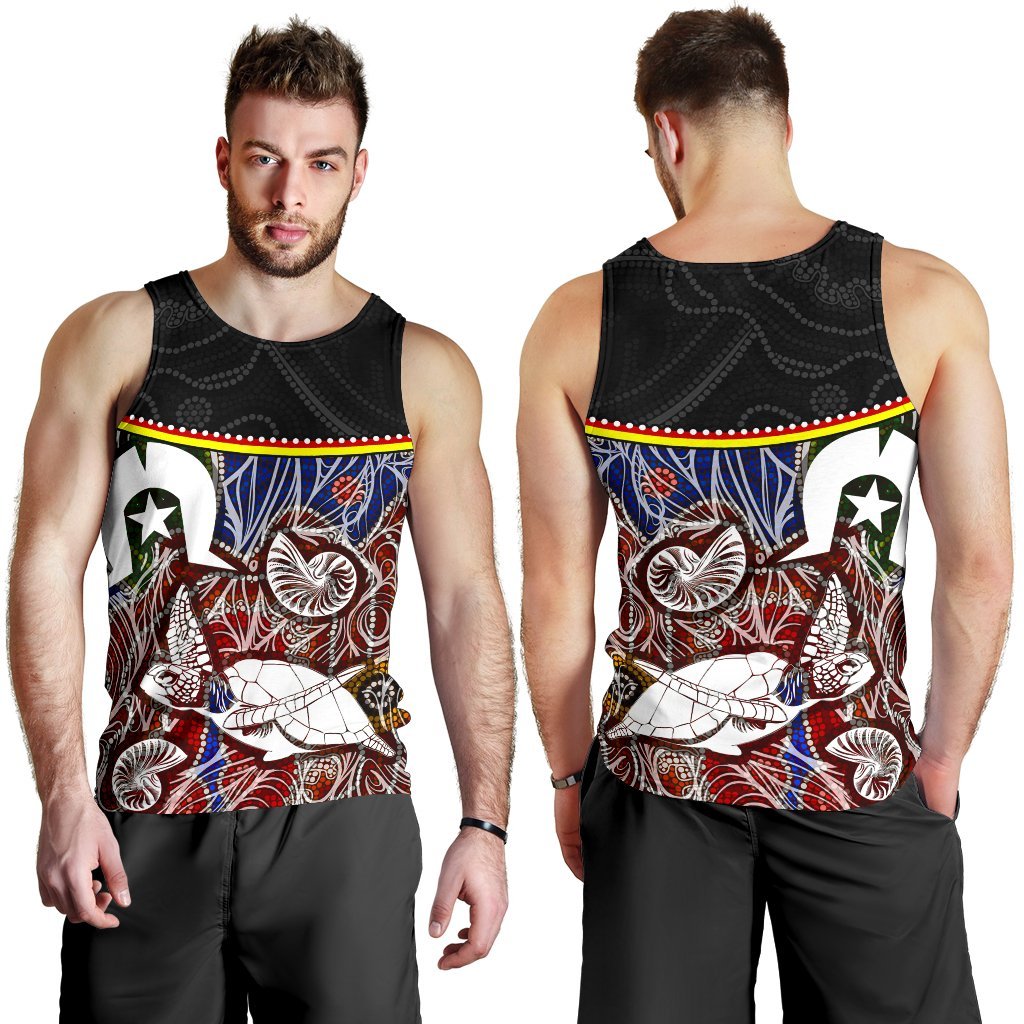 Men's Tank Top - Aboriginal Dot In NAIDOC Week Style - Vibe Hoodie Shop